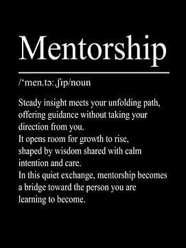 Définition du mentorat - Noir sur WordsThatInspire