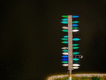 Vissersboten op de Schluchsee van Thorsten John
