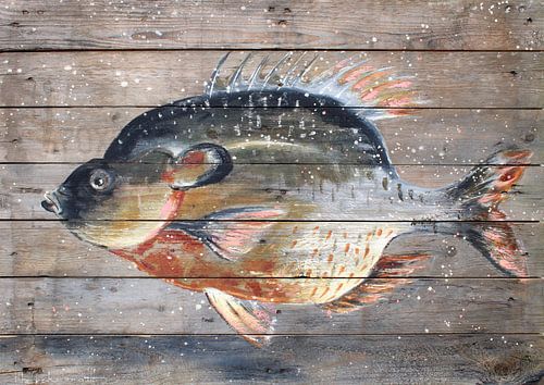 Catch of the day on wood by Atelier Paint-Ing