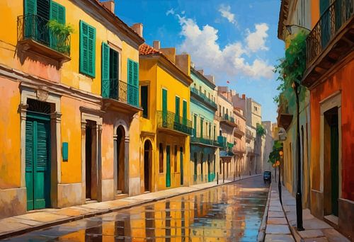 Schilderij op straat in Oud Havana