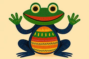 Frog with broad smile by Imperial Art House
