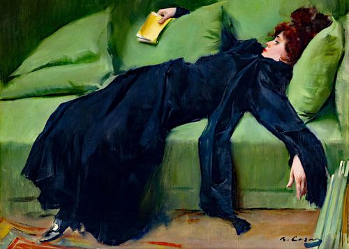 Dekadente junge Frau nach dem Tanz (1899) von Ramon Casas