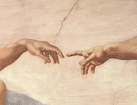 Handen van God en Adam (detail), Michelangelo