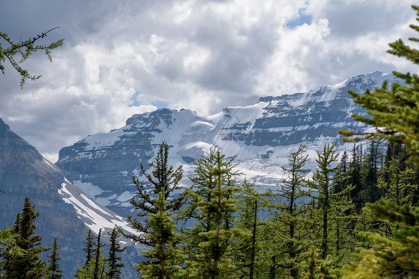 Wolkenlucht boven Canadese Rocky Mountains van Arjen Tjallema