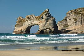 Wharariki Beach, Golden Bay, Zuid-Eiland, Nieuw-Zeeland