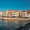 Panorama met stranden van de oude stad van Baska in Kroatië van Fotos by Jan Wehnert