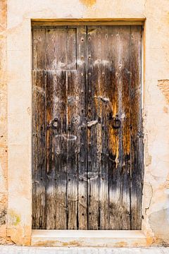 Vintage oude grunge houten voordeur van Alex Winter