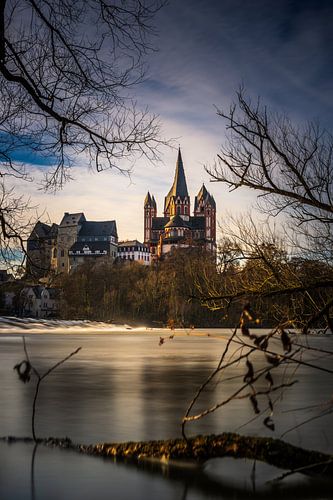 Limburg in de winter, de kathedraal aan de Nidda