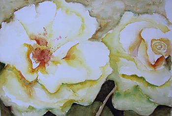 Sanftes gelbes Rosenfeld