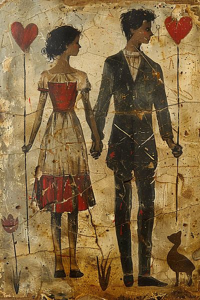 Entangled Love with Heart and Dog by Art & Soul Creations