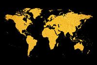 Golden world map