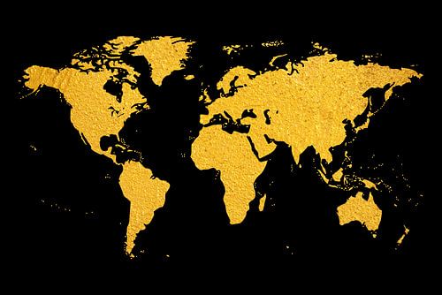 Gouden wereldkaart