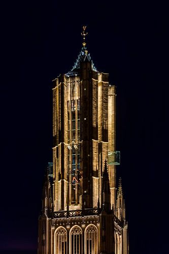 Nachtfoto Eusebius kerk te Arnhem