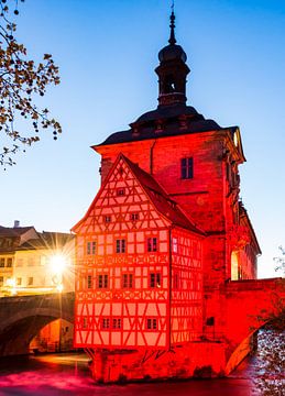 Het oude stadhuis in Bamberg bij nacht van ManfredFotos