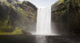 Panoramisch uitzicht op de Skogafoss-waterval, IJsland van PhotoCluster