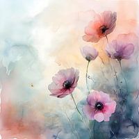 Pink poppys- roze klaprozen nr2