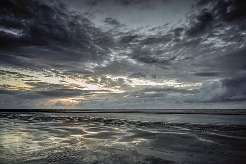 Sonnenuntergang am Wattenmeer II