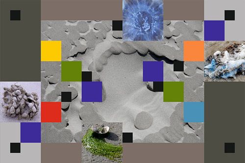 An der Grenze zwischen Meer und Sand.