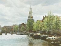 Schilderij: Waalseilandgracht, Amsterdam