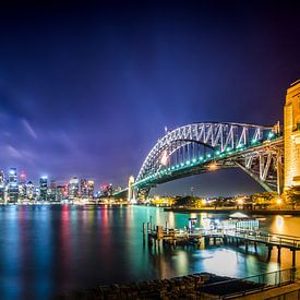 Sydney Skyline bij nacht | Australië van Ricardo Bouman