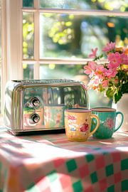 Table de cuisine avec grille-pain sur Poster Art Shop