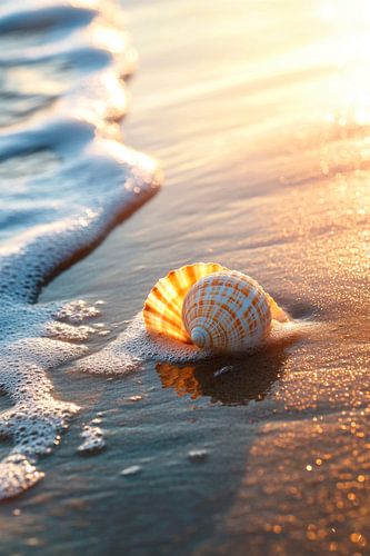 Schelp op het strand