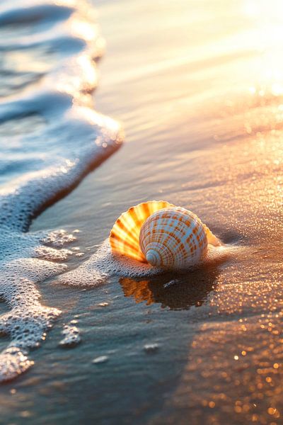 Shell on the beach by Poster Art Shop