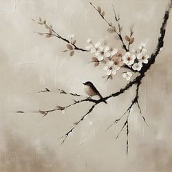 Vogeltje op bloesemtak