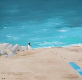 The woman by the sea - Via del Pescatore by Petra Kaindel