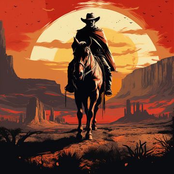 Cowboy Pop Art Western Far West sur Niklas Maximilian