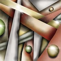 Modern Art - Steampunk with golden balls