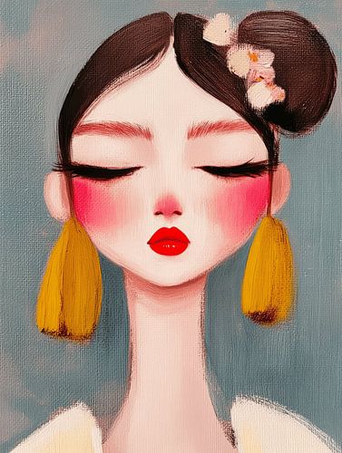 Portrait tendance, illustration