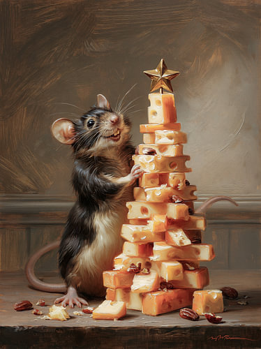 The Christmas Cheese Tree