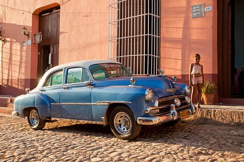 Amerikaanse oldtimer in Trinidad, Cuba