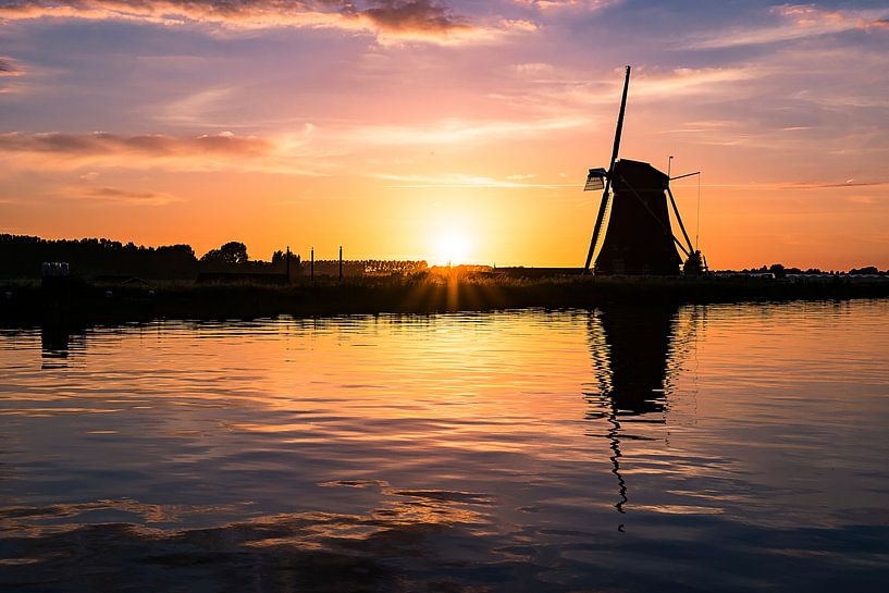 Windmill Reflection van Sake van Pelt