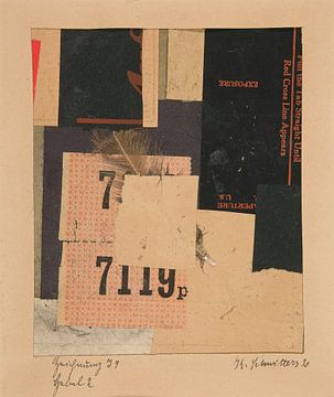 Kurt Schwitters - Dessin I 9 Levier 2 (Drawing I 9 Lever 2) (1920) sur Peter Balan