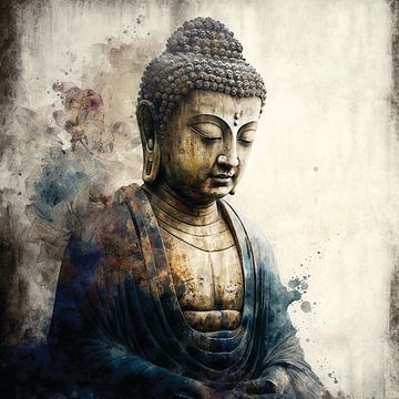 Buddha in sanften Farben von Carla van Zomeren