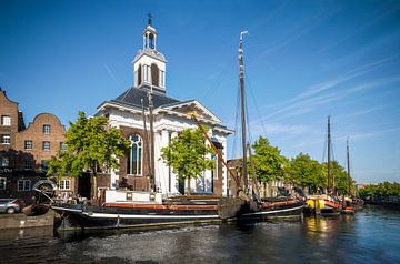 Long harbour in Schiedam, Netherlands
