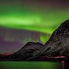 Betoverende Wanddecoratie: Tromvik's Bergen, Baai en Noorderlicht in Één Prachtige Foto van Eriks Photoshop
