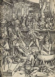 ALBERT DÜRER, Apocalyps - De marteling van Johannes de Evangelist, 1496 van Atelier Liesjes