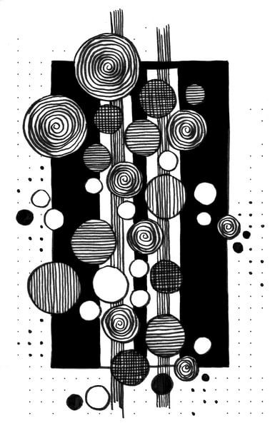 Dots vertikal Schwarz und weiß von Patricia's Creations