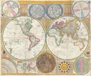 Carte du monde 1794 sur Atelier Liesjes