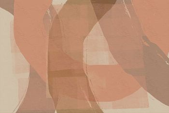 Wabi-sabi abstract lines in light terra, taupe and beige.