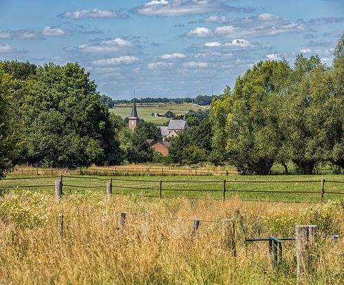 View of the church village of Mechelen in southern Limburg by John Kreukniet
