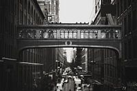 New York street, black and white.