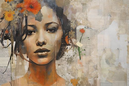 Isla | Modernes Porträt Collage