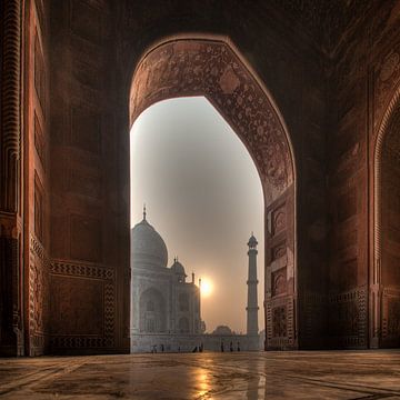 Taj Mahal (Paleis van de kroon) van Ed van Loon