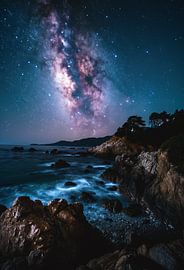 Ciel nocturne sur la côte