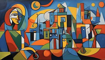 Peinture moderne colorée sur WeLoveArt