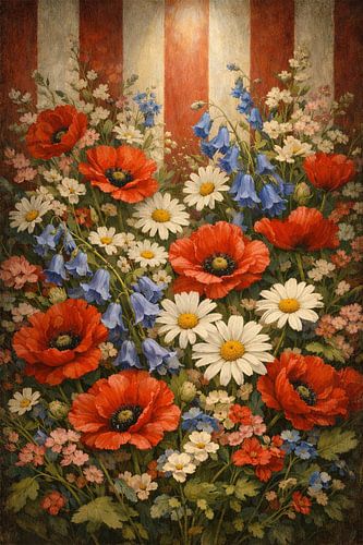 Vintage-Zirkus Botanischer Wildblumengarten